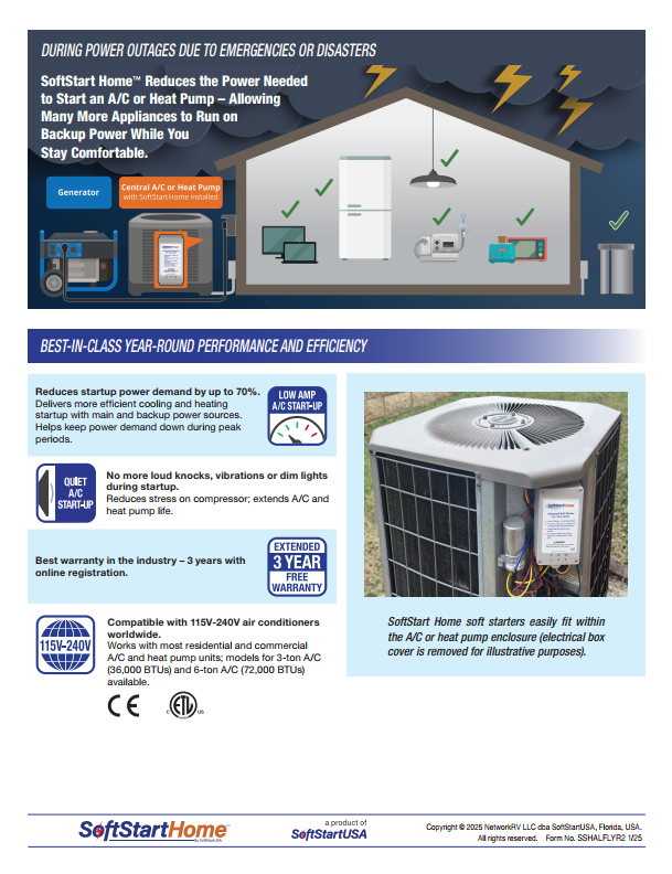 SoftStartHome Product sheet in blackout