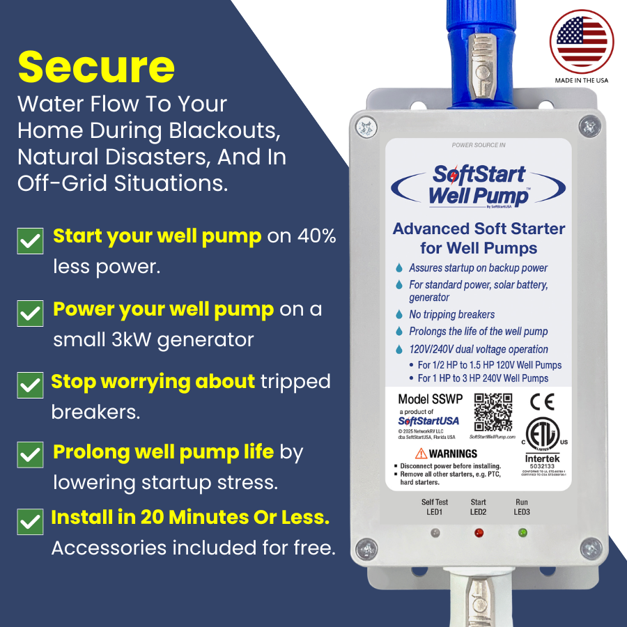 SoftStart Well Pump™ – 120V and 240V Water Well Pump Soft Start Guarantees Uninterrupted Water Supply.